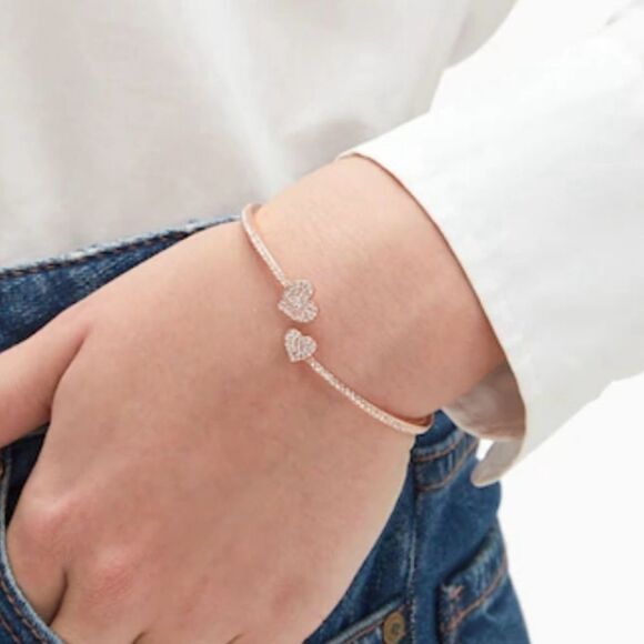 NWT Kate Spade “Yours Truly” Rose Gold Hinge Bracelet - Picture 3 of 6